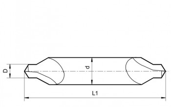Sveder centrirni HSS Form B 120&deg;