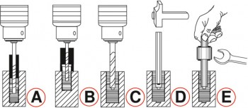 Pribor za ekstrakcijo navojev HSS-E M5-M16 - 25 kos. set