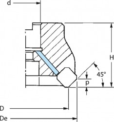 Glava čelnega rezkarja 45° za SEH. 13T3