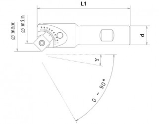 Držalo rezkarja za posnemanje robov s prilagodljivim vratom za SP.X 09 / 1104