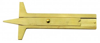 Merilo pomično za merjenje profila pnevmatike iz medenine