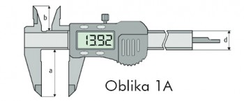 Merilo pomično digitalno s snemljivim valjem DIN 862 s karbidnimi konicami