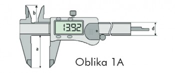 Merilo pomično digitalno z absolutnim merjenjem DIN 862, IP 54