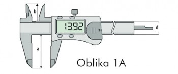 Merilo pomično digitalno z absolutnim merjenjem, prevlečeno s TiN, DIN 862