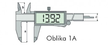 Merilo pomično digitalno 150 mm z zelo velikim zaslonom DIN 862