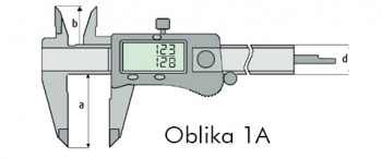 Merilo pomično digitalno z ulomki DIN 862