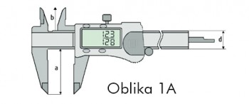 Merilo pomično digitalno z ulomki DIN 862, ABS