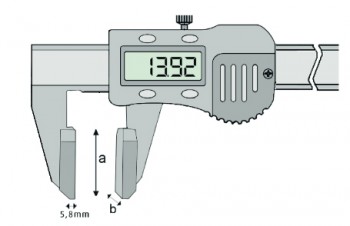Merilo pomično digitalno 150 mm s širokima merilnima ploskama