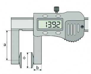 Merilo pomično digitalno z diskastima merilnima površinama 150 mm