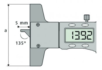 Merilo pomično digitalno poševno 45&deg; 10 mm