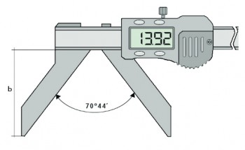Merilo pomično digitalno za merjenje zunanjega loka in radija