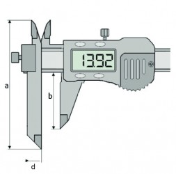 Merilo pomično digitalno s premičnim kljunom za težko dostopna mesta