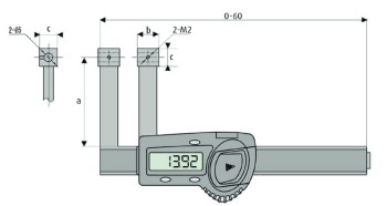 Merilo pomično digitalno za zamenljive vložke za zunanje meritve