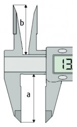 Merilo pomično digitalno 150 mm z zelo dolgima merilnima konicama