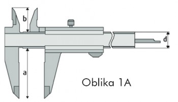 Merilo pomično z zaklepnim vijakom DIN 862