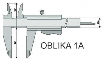 Merilo pomično iz orodnega jekla - kromirana skala in nonij