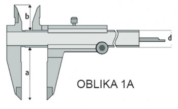 Merilo pomično z zaklepnim kolesom 150 mm DIN 862