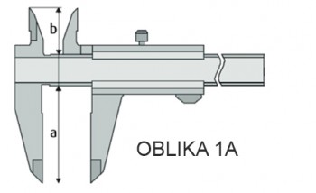 Merilo pomično iz medenine 150 mm DIN 862, antimagnetno