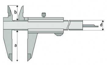 Merilo pomično malo z zaklepnim vijakom DIN 862