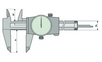 Merilo pomično z merilno uro DIN 862