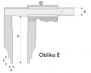 Merilo pomično precizno brez rezalnih konic in brez fine nastavitve DIN 862