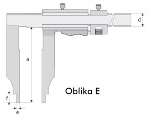 Merilo pomično precizno brez rezalnih konic in s fino nastavitvijo DIN 862