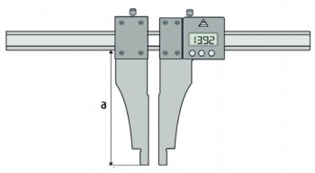 Merilo pomično digitalno iz aluminijastega profila s premičnim merilnim kljunom
