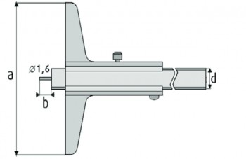 Merilo pomično globinsko s konico, izmenljivo DIN 862