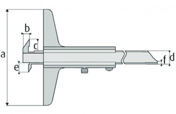 Merilo pomično globinsko z dvojnim kavljem, izmenljivo DIN 862