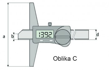 Merilo pomično globinsko digitalno z induktivnim sistemom merjenja DIN 862, IP67