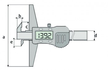 Merilo pomično globinsko digitalno z dvojno kljuko DIN 862