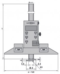 Merilo pomično globinsko digitalno z izmenljivimi merilnimi vložki DIN 862