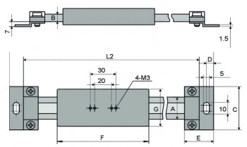Merilo pomično vgradno digitalno z ABS sistemom in zunanjim zaslonom, absolutni merilni sistem