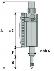 Merilna ura analogna majhna Φ  40 mm