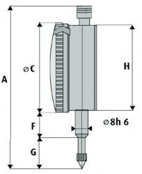Merilna ura analogna DIN 878, nerjaveča