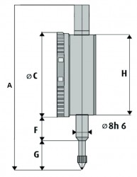 Merilna ura digitalna z vrtljivim zaslonom, merilno območje 12,7 mm, odčitek 0,001 mm