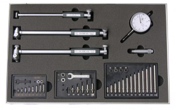 Merilnik točnosti notranjih izvrtin analogni v kompletu 18 - 160 mm