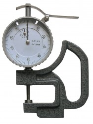 Merilna ura analogna za merjenje debeline, z ravno ali konveksno ploščo