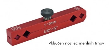 Merilni trni +/- 0,004 mm, korak 0,01 mm, iz specialnega jekla z držalom KOMPLET