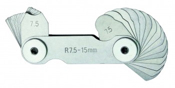 Šablona za merjenje radija iz navadnega ali nerjavečega jekla