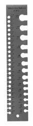 Šablona za merjenje premera žice, okrogla ali pravokotna