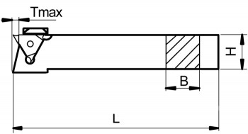 Držalo za odrezovanje - zunanje desno