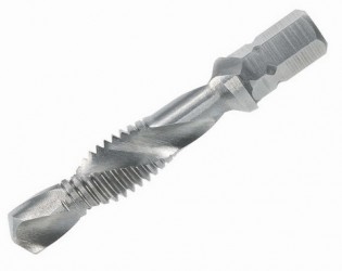 Kombinirani ročni spiralni/navojni sveder 30° s šesterokotnim vpetjem, UNF št. 8 - 3/8