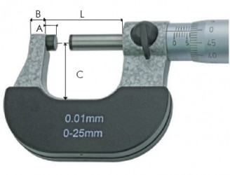 Mikrometer analogni zunanji nemagnetni DIN 863