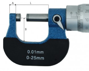 Mikrometer analogni zunanji z velikim bobnom DIN 863