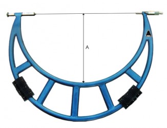 Mikrometer analogni zunanji z velikim merilnim območjem, korak vretena 0,5 mm KOMPLET
