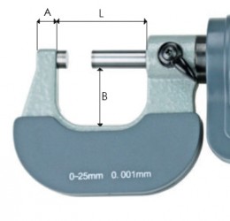 Mikrometer digitalni zunanji s torno ragljo DIN 863, IP 65