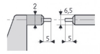 Mikrometer analogni zunanji z zamaknjenima merilnima površinama