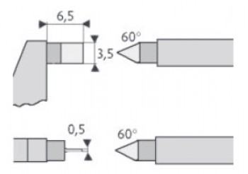 Mikrometer digitalni za merjenje zunanjih navojev s ploščatim nakovalom in koničastim vretenom, IP 65
