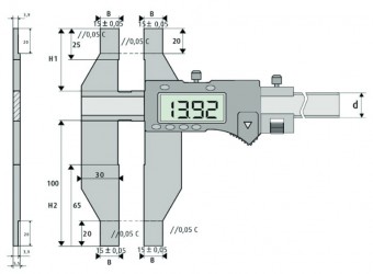 Merilo pomično digitalno univerzalno, funkcija PRESET